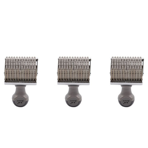 3X Arxin 12 Band Self Inking Rubber Stamps Numbering Machine, Grey white