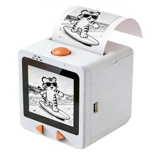 StickerBox AI Printer, AI  Printer,  Voice Printer,  Portable Digital Display Printer Black