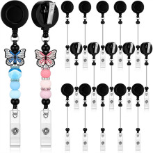 15 Peças de Suporte para Clipe Jaczaré com Clipe Jaczaré Giratório, Barras em Branco para Miçangas, Ideal para Confecção de Joias DIY, para