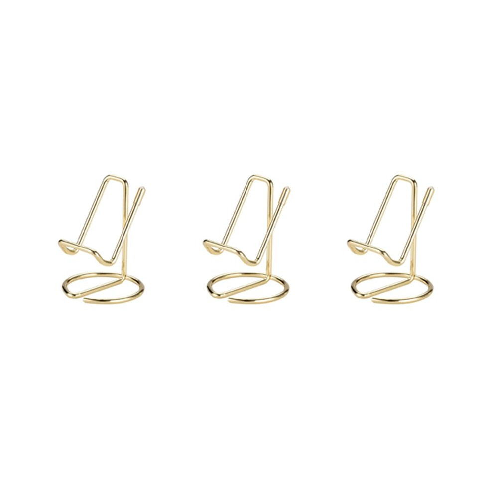3X Business Card Holder For Desk, Metal Business Card Display Holder Stand, Office Desktop Name Card Holder (Gold) 6032112180633