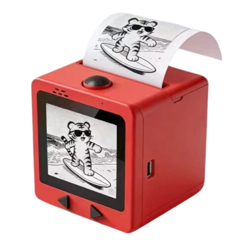 StickerBox AI Printer, AI  Printer,  Voice Printer,  Portable Digital Display Printer Red
