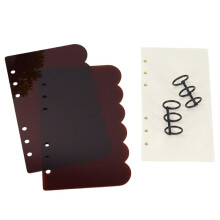 A6 Black Petal Acrylic Binder Cover for DIY Journal and Planner Supplies A