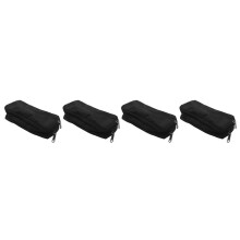 4X  Capacity Pencil Case Oxford Storage Pouch  Pen Case Simple Stationery Bag School Office Organizer Black