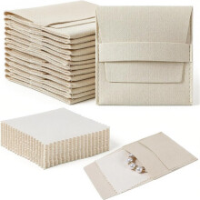 120 Pcs Jewelry Pouch 8x8 cm Jewelry Packaging Luxury Small Gift Bags for Bracelet Necklace Packaging, Envelope Style