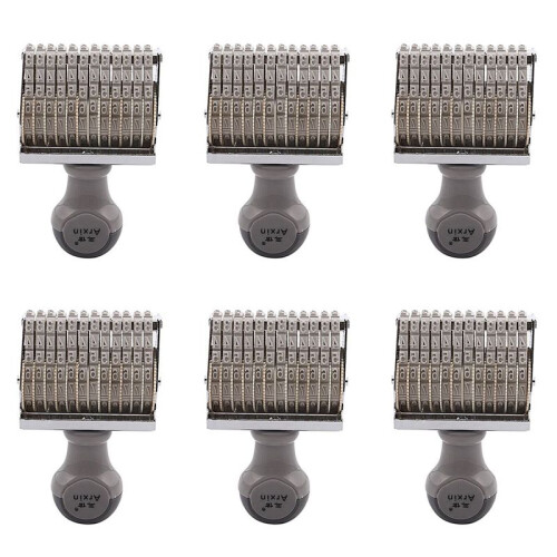 6X Arxin 12 Band Self Inking Rubber Stamps Numbering Machine, Grey White