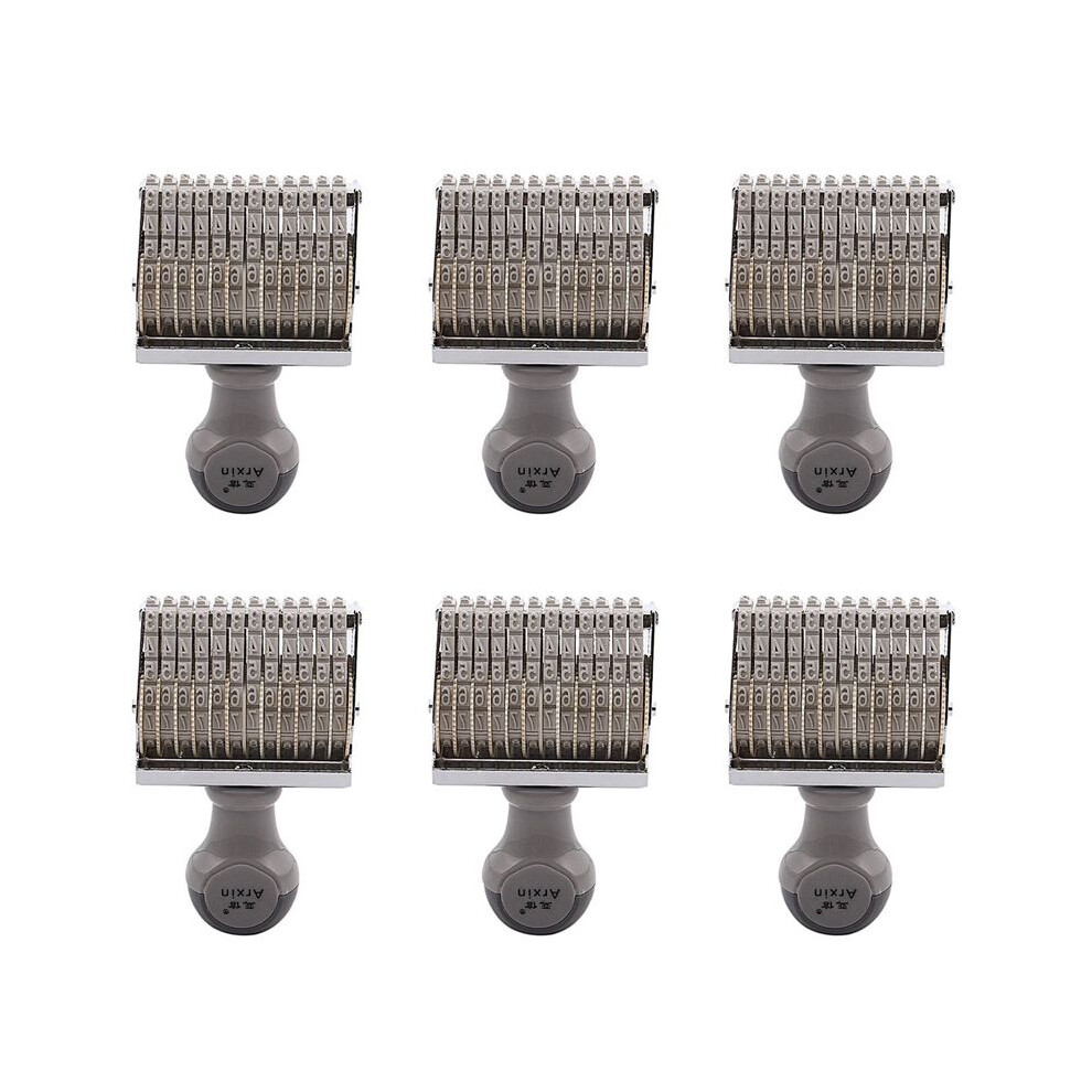 6X Arxin 12 Band Self Inking Rubber Stamps Numbering Machine, Grey White 6033963314512