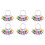 Portable Metal Ring Key Organizer with 60 Spring Hooks & Key Tags with Ring and Label Window 1
