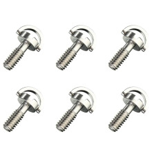 6X Long 1/4 Inch D-Ring Screw Stainless Steel for Camera Tripod Quick Release Plate Silver