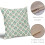 Kussensloop met blokprint, 18x18 inch, blauwgroen, polyester 4