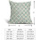 Kussensloop met blokprint, 18x18 inch, blauwgroen, polyester 5
