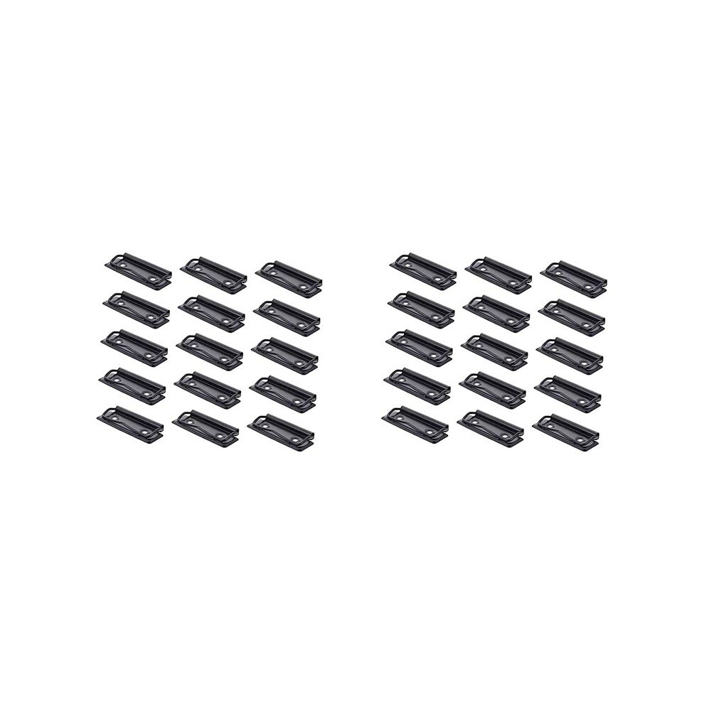 Photos - Safe 30Pcs Stationery Plate Holder Stainless Steel Clips Pocket Folders Office Folders Black Mountable Clipboards Clips File