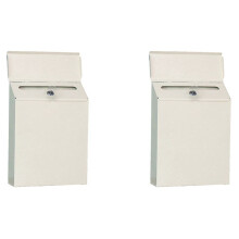 2X Mailbox Office Mailboxes Mail Boxes Outdoor Wall Mounted Mailbox Locking Mailbox Wall- Mounted Key Drop Box Mailboxes