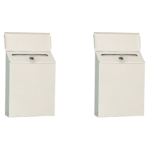 2X Mailbox Office Mailboxes Mail Boxes Outdoor Wall Mounted Mailbox Locking Mailbox Wall- Mounted Key Drop Box Mailboxes