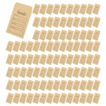 200 Stuks Zaadenveloppen 3,54 X 2,36 Inch Bruin Kraftpapier Zaadpakketten Enveloppen Hersluitbare Zelfsluitende Zaadpakketten