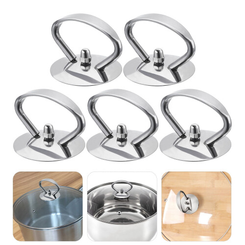 Pot Lid Handle Replacement Knob Knobs Universal Grip Kitchen Pan Cover Tools Handles Cookware Steel 2