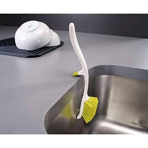 Edge Dish Brush with Integrated Sink Rest, Green 1