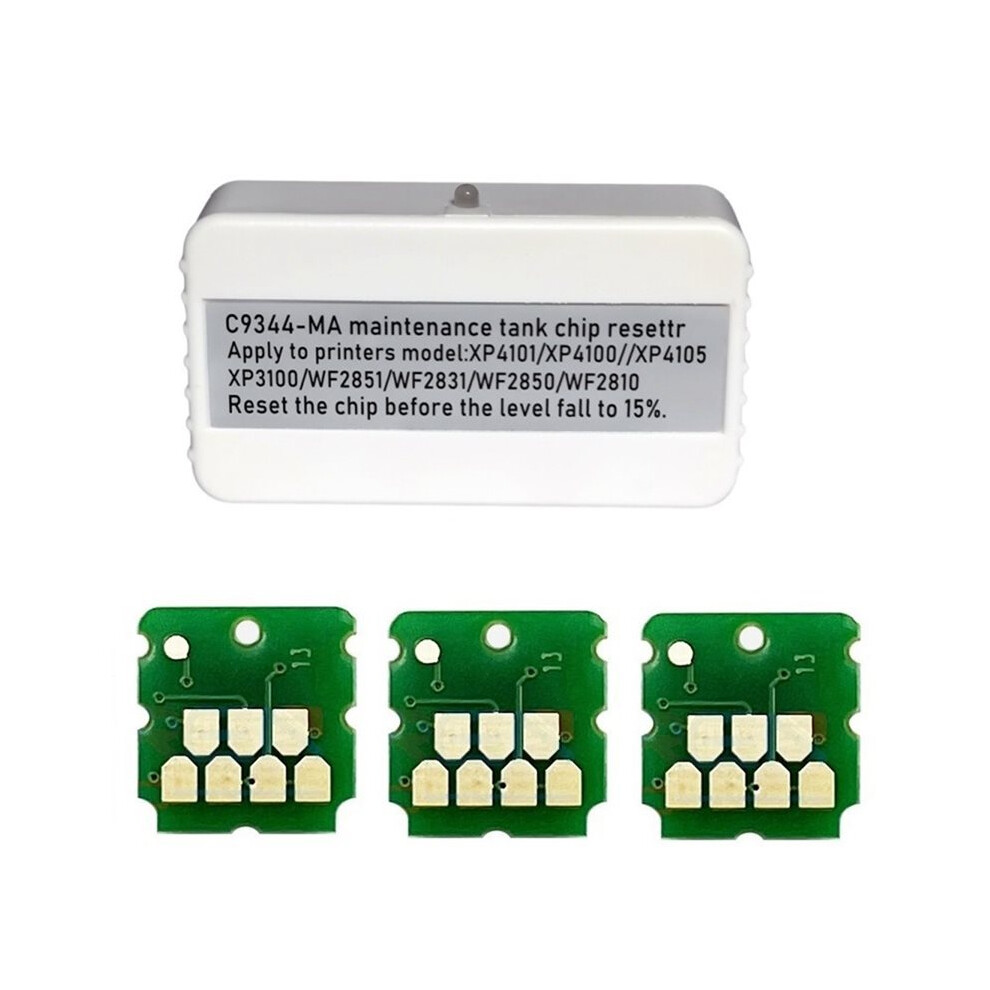 C9344 Maintenance Box Tank Chip Resetter For L5590 L3550 Xp-2200 Xp-2205 Xp-3200 Wf-2810Dwf 2830Dw 2850Dw Xp3100 White 6032129624656
