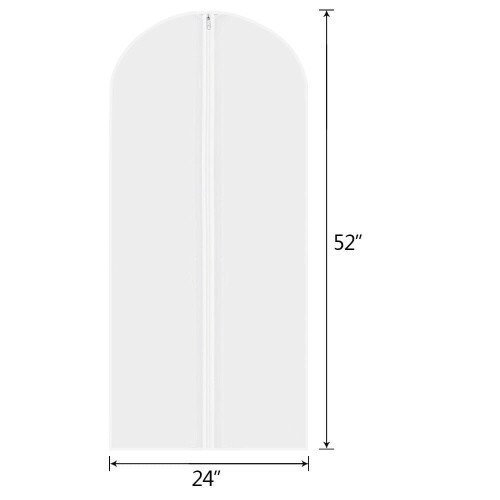 Capa de roupa impermeável reutilizável transparente de 50 polegadas (pacote com 5) 2