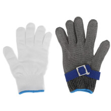 Grade 9 Cut Resistant Gloves Stainless Steel Mesh for Oyster Shucking and Butcher Work XL