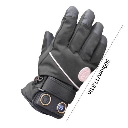 Heated Gloves Windproof Temp-Controlled Rechargeable 1 Pair 1
