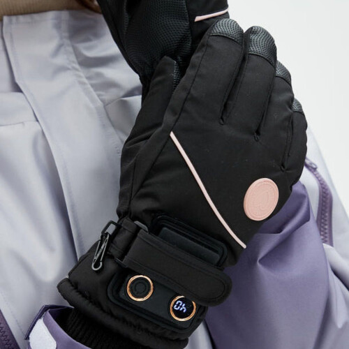 Heated Gloves Windproof Rechargeable for Motorcycling Skiing 1