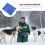 Cache-oreilles d'hiver en coton bleu pour chien 3