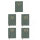 5Pièces Planners Quotidiens A5 Vert Olive Couverture PU Résistante 10