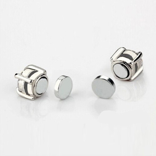 1 paire de boucles d'oreilles a la mode blanc et argent 2