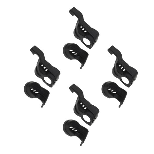 4Sets Motorcycle Front Fork Protectors Black ABS Shock Absorber Covers 2