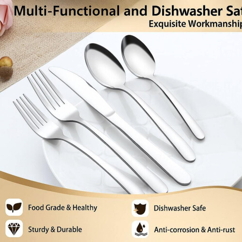 Silver Tableware Set 90 pcs with 18-piece cutlery 1
