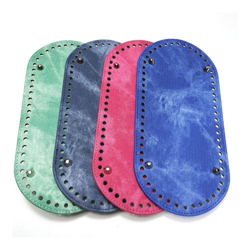 2Pcs Blue Handbag Bottom Shaper with Rivets Denim Cloth Purse Insert 2