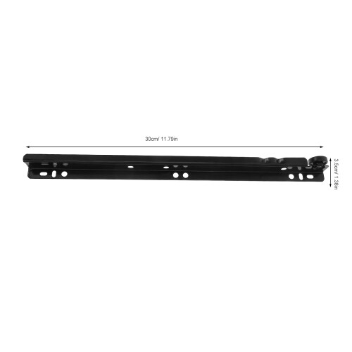 1Pair Soft Closing Black Drawer Slides Bottom Mount Strong Metal Drawer Hardware 1