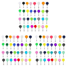 150 Piezas RetráCtil Insignia Carrete Clips Titular Mixto Color SóLido Enfermera Estudiantes Doctor ID Insignia Titular para Colgar Tarjeta de