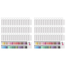 320Pcs Sublimation Keychain Blanks Set Key Rings Sublimation Blanks Heat Transfer Keychain Tassels Blank-Rectangle