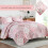 Boho Floral Reversible Quilt Set King Size with 2 2