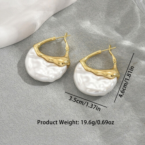 Elegante statement oorbellen met parelinleg 2