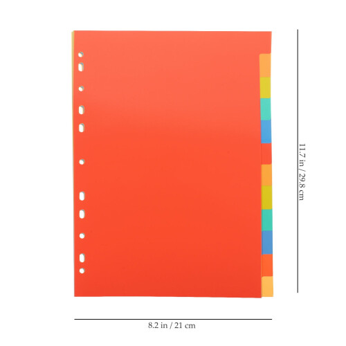 Worgeous 3 Sets A4 Index Divider Tabs for Binders Paper Color Office 2