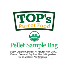 Top's Parrot Food Mini Pellets - Organiczny Granulat Top's Dla Wszystkich Gatunków Papug 57G -Próbka
