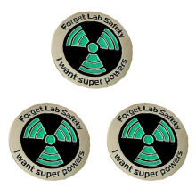 3X Spilla Smaltata Scientifica - Si Illumina al Buio - Dimentica La Sicurezza del Laboratorio. Voglio Spilla da Bavero con Super Poteri - Spilla