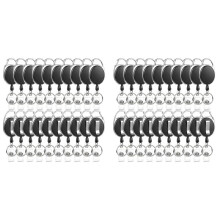 40 Pack Badge Reels Retractable ID Badge Holder with Carabiner Heavy Duty Badge Reel Clip and Key Chain for Work Office