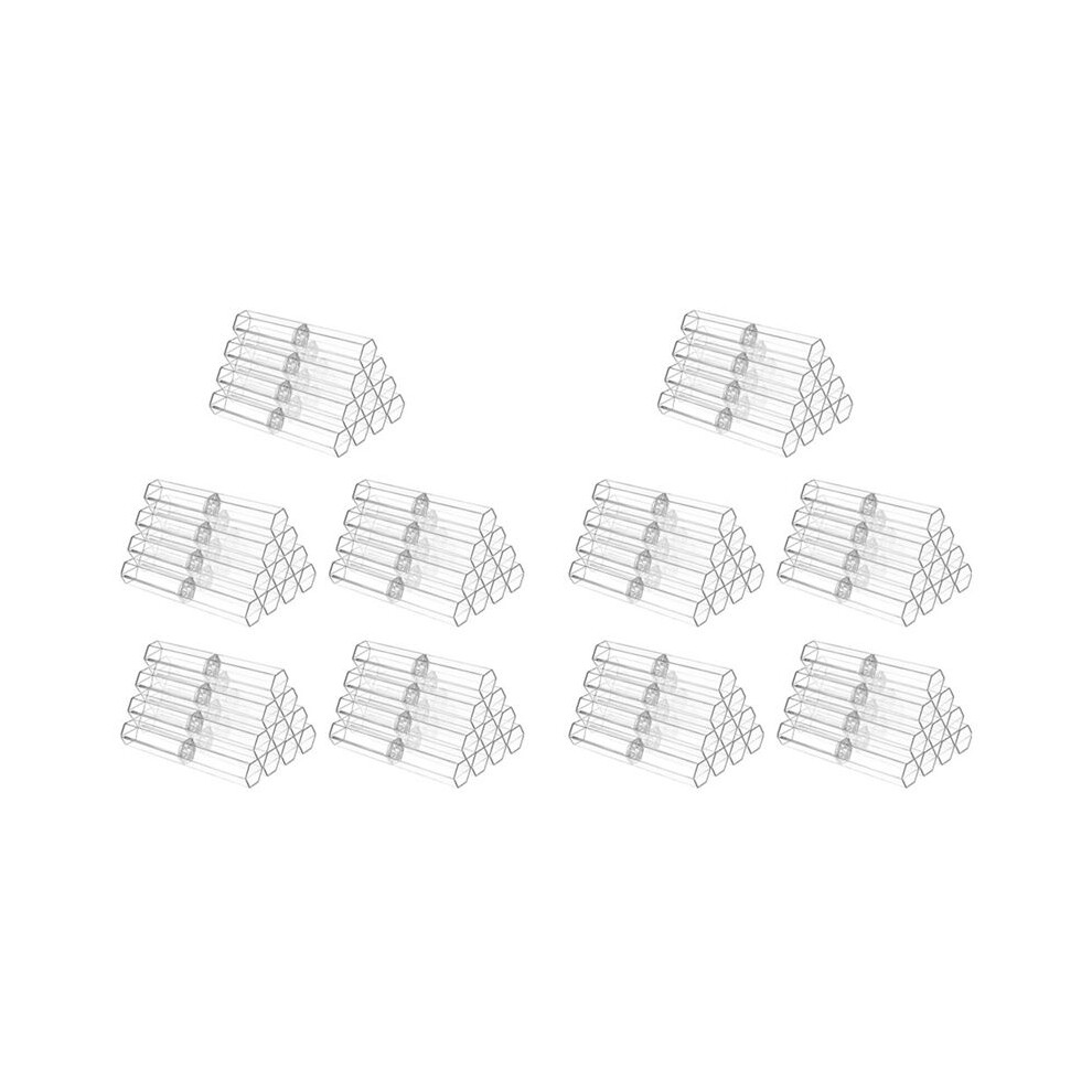 100 Pcs Acrylic Pen Boxes Clear Ballpoint Pen Case Pencil Gift Box Pen Storage Container Hexagon Single 6032703810680