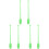 6Pcs Sturdy Plastic Rhythmic Gymnastics Sticks Light Green Dance Props 4