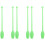 6Pcs Sturdy Plastic Rhythmic Gymnastics Sticks Light Green Dance Props 6
