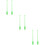 6Pcs Sturdy Plastic Rhythmic Gymnastics Sticks Light Green Dance Props 11