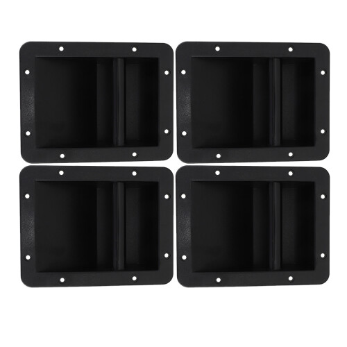 8Pièces Poignées Plastique Noires Pour Enceinte, Remplacement Durable 1