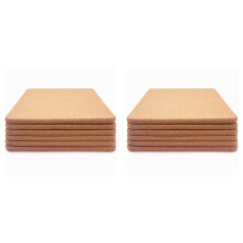 Cork Trivet, 12 Pcs High Density Thick Square Cork Trivets for Hot Dishes, 8 Inch Multifunctional Cork Coaster