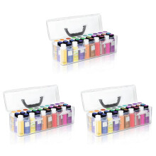 3X Acrylverf Opbergdoos, 30 Flessen Capaciteit Acrylverf Opbergdoos voor 2 Vloeibare Ounces Acrylverf, Opbergdoos