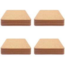 16X Hoge Dichtheid Dik Vierkant Kurkkussen voor Warme Gerechten, 8Inch Hittebestendige Multifunctionele Kurkonderzetter, Kurk Hotpads