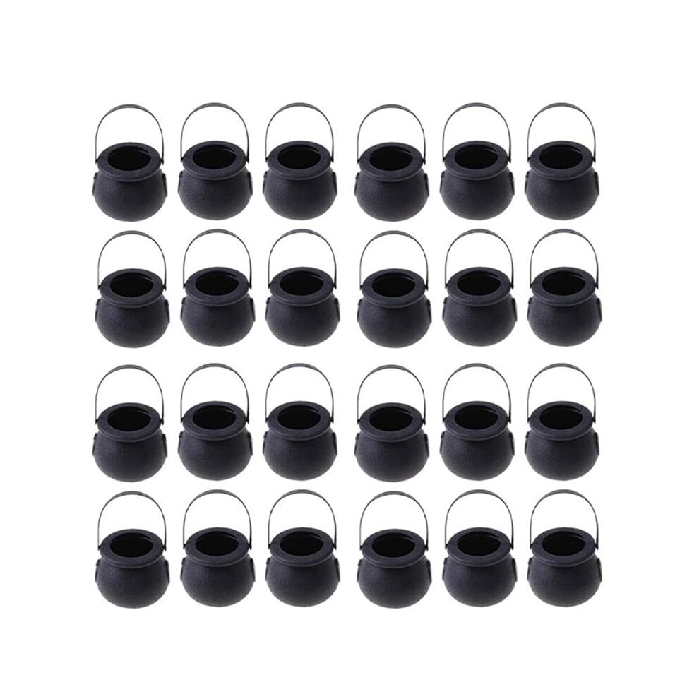 24Pcs Candy Kettles Witch Skeleton Cauldron Holder Pot With Handle For Halloween Easter St Patrick's Day Party 4712296573101