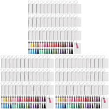 Conjunto de Chaveiros de SublimaçãO 480 Peças em Branco Chaveiros em Branco de SublimaçãO Chaveiro de Transferência de Calor Borlas em